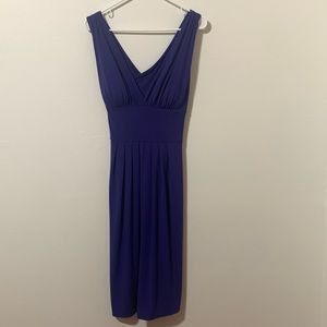 Allen B Purple Cris Cross Back Pleated Dress Size 6 Used